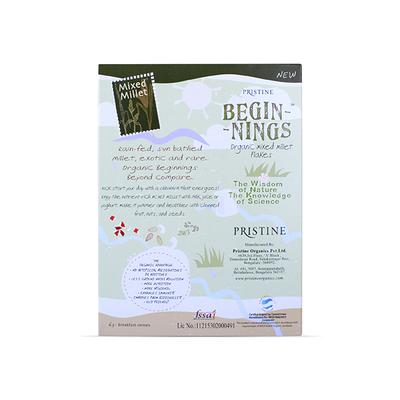 Pristine Beginnings Organic Mixed Millet Flakes 150 gm - Nutritional Bars