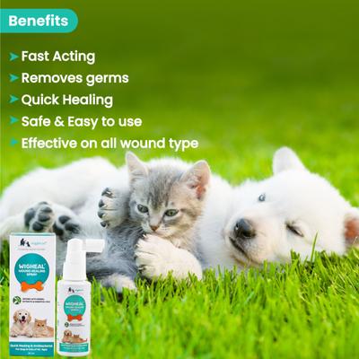 Wiggles Wigheal Dogs & Cats Wound Healing Care Spray 50 ml - Pet Grooming