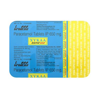 Xykaa Rapid 650mg Tablet 10'S - Fever-Non