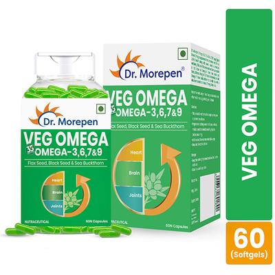Dr. Morepen Veg-Omega 500 mg Capsule 60's - Omega Fish Oil Fatty Acids