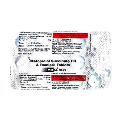 MET XL R 50/5mg Tablet 10'S - Hypertension-Bet