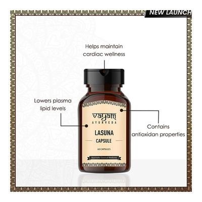 Vayam Ayurveda Lasuna Capsule 60's - Herbal Dietary Supplement
