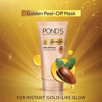 Pond's Gold Beauty Peel Off Mask, Healthy Golden Glow In Just 15 Min 80 gm - Masks & Peels