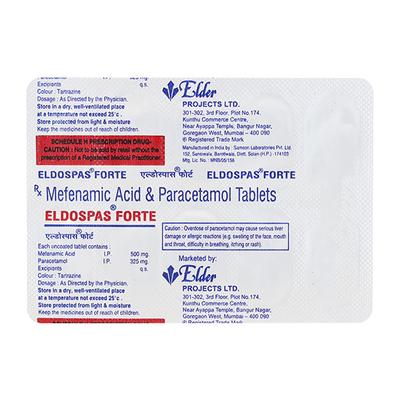 Eldospas Forte Tablet 10'S - Pain relief-Nsa