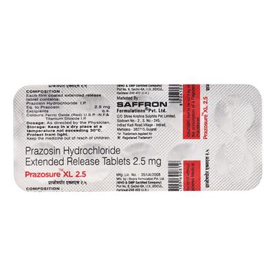 PRAZOSURE XL 2.5 Tablet 10's - Hypertension-Per