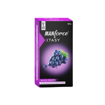 Manforce Xtasy Condoms - Black Grapes 10's - Plain/Flavoured Condoms