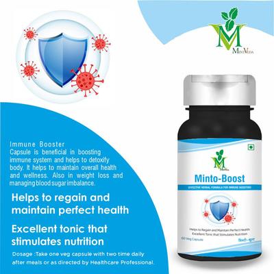 Mint Veda Minto-Boost Veg Capsule 60's - Herbal Dietary Supplement