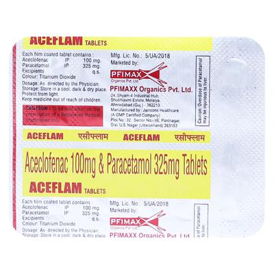 Aceflam 100mg Tablet 10'S - Pain relief-Nsa