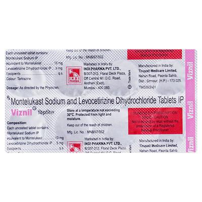 Viznil Tablet 10'S - Allergies-Ant