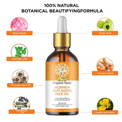 Organic Veda Moringa Anti Aging Face Oil 100 ml - Personal Care (Ayush)