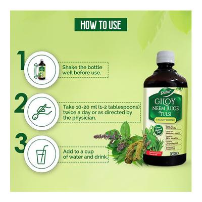 Dabur Giloy Neem Juice with Tulsi 1 Litre - Giloy