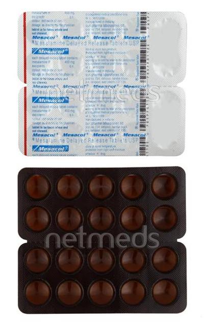 Mesacol Tablet 10'S - Ulcerative Colitis/Bowel Inflammatory Disease-GIT