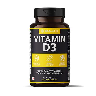 Boldfit Vitamin D3 Tablet 120's - Multi-Vitamins