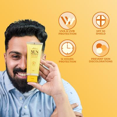 Satthwa Sun Protect SPF 50 PA +++ Water Based Sunscreen Cream 100 ml - Body Sunscreen