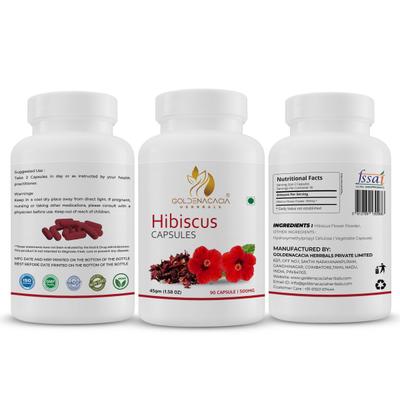 Goldenacacia Herrbals Hibiscus 500 mg Capsule 90's - Pure Herbs