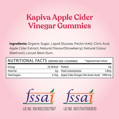 Kapiva Apple Cider Vinegar Gummies 60's - Health Products