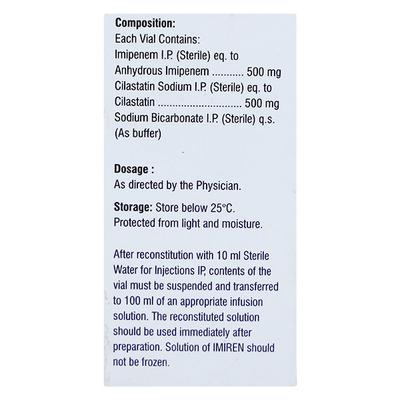 Imiren 500mg Injection 1'S - Bacterial Infections-OBL