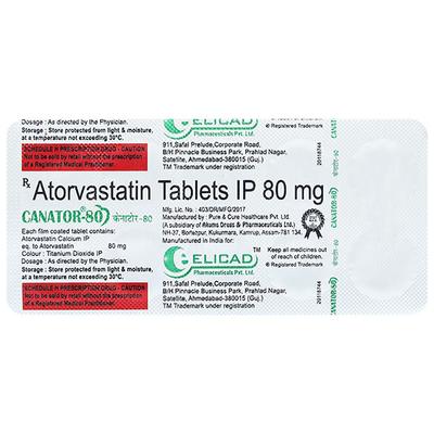 CANATOR 80 Tablet 10's - High Cholesterol-Dys