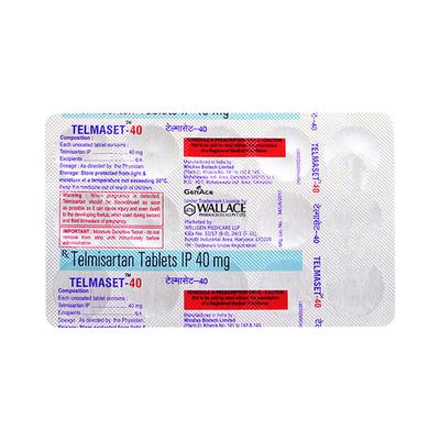 TELMASET 40 Tablet 15's - Hypertension-Ang