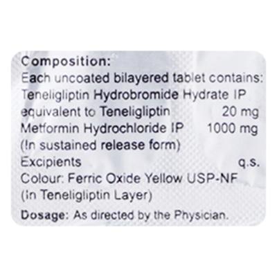 GLIPTI NEXT M 1000mg Tablet 10's - Diabetes-Ant