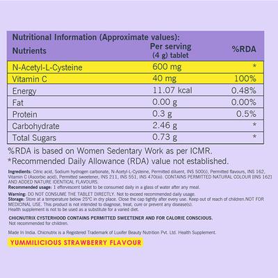 Chicnutrix Cysterhood - Helps Manage PCOS Effervescent Tablet - Strawberry Flavour (Pack of 3 x 20's) - General Health