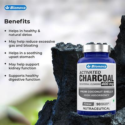 Bionova Activated Charcoal 400 mg Capsule 90's - Multi-Vitamins