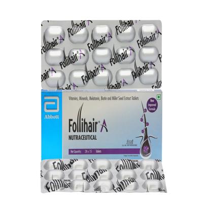 FOLLIHAIR A Tablet 15's - Supplements-Ent