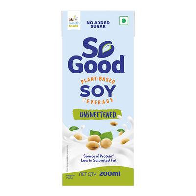 So Good Plant-Based Soy Beverage - Unsweetened 200 ml - Herbal Dietary Supplement