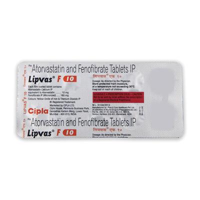 LIPVAS F Tablet 10's - High Cholesterol-Dys