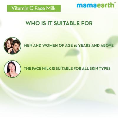 Mamaearth Face Milk Moisturizer - Vitamin C 100 ml - Face Moisturizers