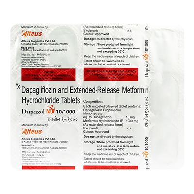 DAPAZOL M 10/1000 Tablet 15's - Diabetes-Ant