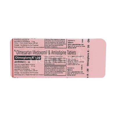 Olmeglare A 20mg Tablet 10'S - Hypertension-Ang