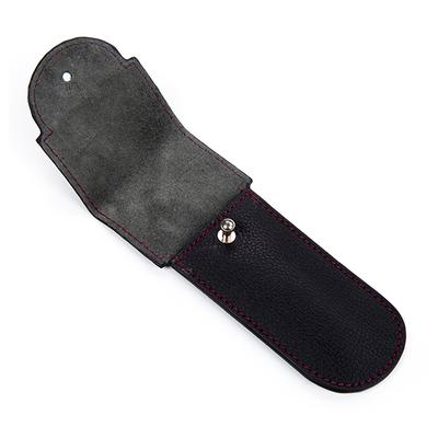 Pink Woolf Genuine Leather Razor Cover - Black - Pre & Post Shaves