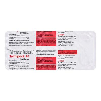 TELMIPACK 40 Tablet 30's - Hypertension-Ang