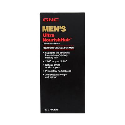 GNC Men's Ultra Nourish Hair Caplet 120's - Hair & Skin