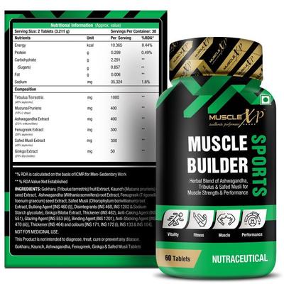 MuscleXP Muscle Builder Sports Tablet 60's - Workout Essentials