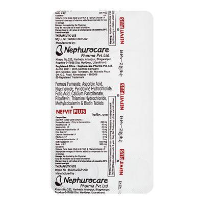 NEFVIT PLUS Tablet 10's - Supplements-Vam