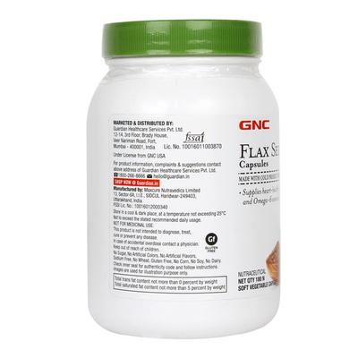 GNC Flax Seed Oil Capsule 180's - Vital Health