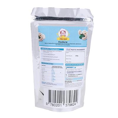 Chau Foods Premium Cashew Nuts 200 gm - Nutritional Bars
