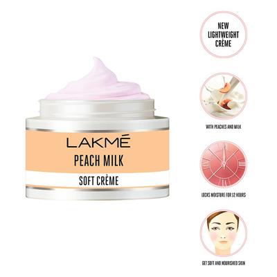 Lakme Peach Milk Soft Creme Moisturizer 50 gm (N) - Face Creams