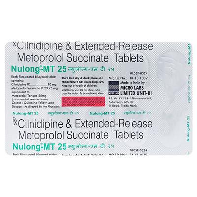 NULONG MT 25 Tablet 10's - Hypertension-Cal