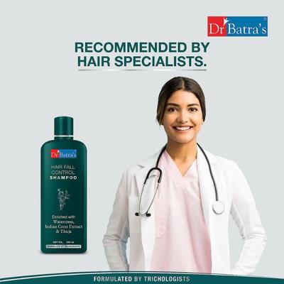 Dr Batra's Hair Fall Control Shampoo 500 ml + Conditioner 200 ml + Hair Fall Control Oil 200 ml + Hair Vitalizing Serum 125 ml - Hair Treatment