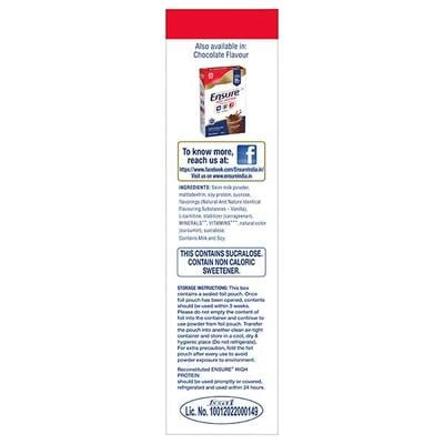 Ensure High Protein Nutrition Powder - Vanilla Flavour 400 gm (Refill Pack) - Daily Health Drinks