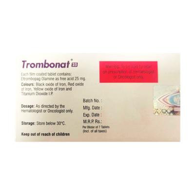 TROMBONAT 25 Tablet 7's - Blood Clot-Ant