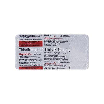 Aquiris 12.5mg Tablet 10'S - Hypertension-Diu