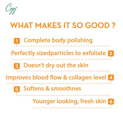 CGG Cosmetics Vitamin C Gel Exfoliating Body Scrub 250 gm - Scrubs & Exfoliants