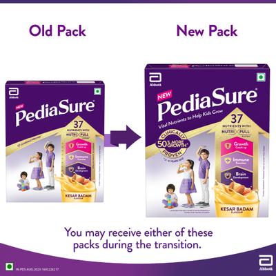Pediasure Scientifically Designed Nutrition Health Drink Refill - Kesar Badam Flavour 200 g - Kids Nutrition
