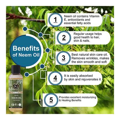 Avnii Cold Pressed Organic Neem Oil 100 ml - Hair Oils