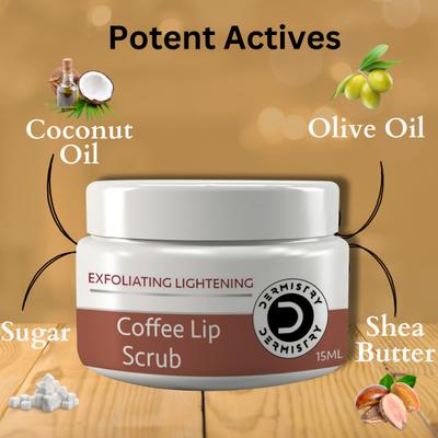 Dermistry Exfoliating Lightening Coffee Lip Scrub 15 ml - Lip Scrubs