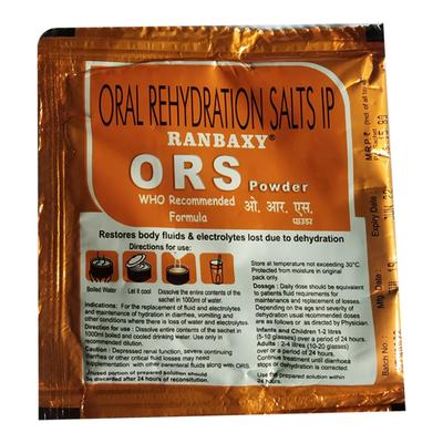 ORS(RANBAXY) ORANGE FLAVOUR Powder 21.8gm - Supplements-Ele